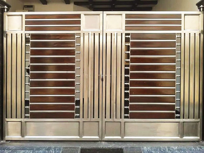 Mẫu cổng inox vuông